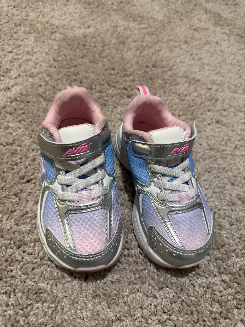 Avia Kids Pink & Blue Light-Up Sneakers